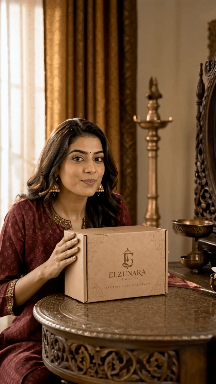 ELZUNARA Heritage Jhumka Earrings